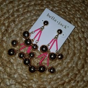 Pink & Gold Dangle Earrings | bella + jack